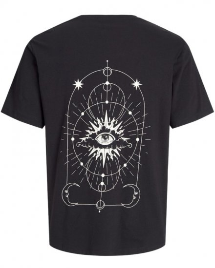  Jack & Jones Jackie Crew Neck T-Shirt Black - T-shirts - T-shirts Homem Tamanhos Grandes