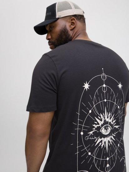  Jack & Jones Jackie Crew Neck T-Shirt Black - T-shirts - T-shirts Homem Tamanhos Grandes