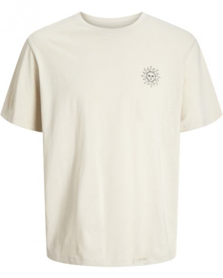 Jack & Jones Jackie Crew Neck T-Shirt Moonbeam - T-shirts - T-shirts Homem Tamanhos Grandes