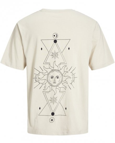Jack & Jones Jackie Crew Neck T-Shirt Moonbeam - T-shirts - T-shirts Homem Tamanhos Grandes