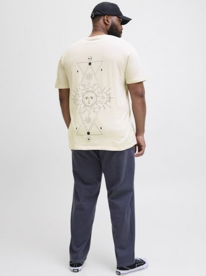 Jack & Jones Jackie Crew Neck T-Shirt Moonbeam - T-shirts - T-shirts Homem Tamanhos Grandes