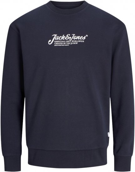 Jack & Jones Beau Crew Neck Sweatshirt Blue - Sweatshirts & hoodies - Sweatshirt & Camisolas com Capuz tamanhos grandes
