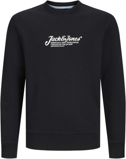 Jack & Jones Beau Crew Neck Sweatshirt Black - Sweatshirts & hoodies - Sweatshirt & Camisolas com Capuz tamanhos grandes