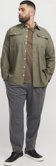 Jack & Jones Raymond Spring Long Sleeve Overshirt Green - Camisas - Camisas Homem Tamanhos Grandes