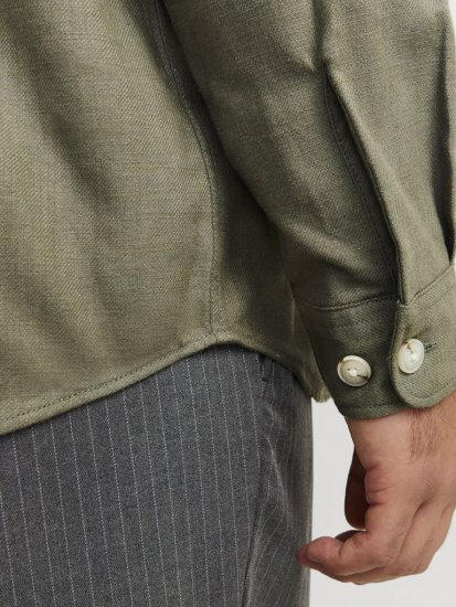 Jack & Jones Raymond Spring Long Sleeve Overshirt Green - Camisas - Camisas Homem Tamanhos Grandes