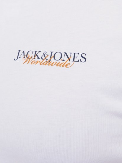 Jack & Jones Boston Photo Crew Neck T-Shirt Bright White - T-shirts - T-shirts Homem Tamanhos Grandes