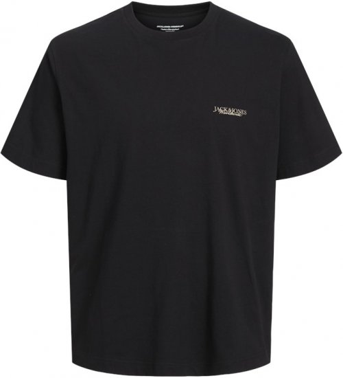 Jack & Jones Boston Photo Crew Neck T-Shirt Black - T-shirts - T-shirts Homem Tamanhos Grandes