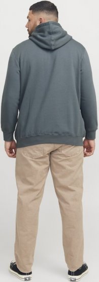 Jack & Jones Frederiksberg Box Script Hoodie Grey - Sweatshirts & hoodies - Sweatshirt & Camisolas com Capuz tamanhos grandes