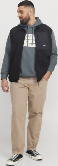 Jack & Jones Frederiksberg Box Script Hoodie Grey - Sweatshirts & hoodies - Sweatshirt & Camisolas com Capuz tamanhos grandes