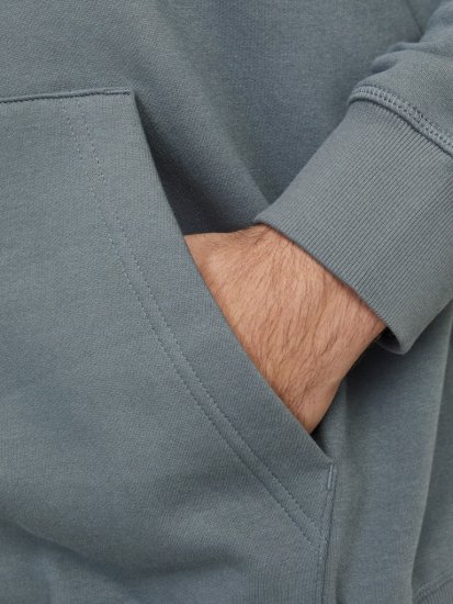 Jack & Jones Frederiksberg Box Script Hoodie Grey - Sweatshirts & hoodies - Sweatshirt & Camisolas com Capuz tamanhos grandes