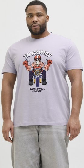 Jack & Jones Anatomy Skull Crew Neck T-Shirt Violet - T-shirts - T-shirts Homem Tamanhos Grandes