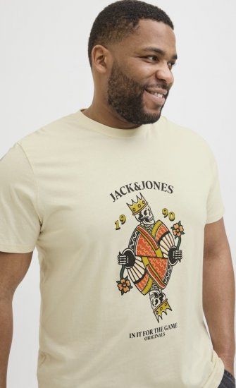 Jack & Jones Anatomy Skull Crew Neck T-Shirt Antique White - T-shirts - T-shirts Homem Tamanhos Grandes