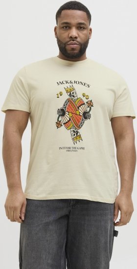 Jack & Jones Anatomy Skull Crew Neck T-Shirt Antique White - T-shirts - T-shirts Homem Tamanhos Grandes