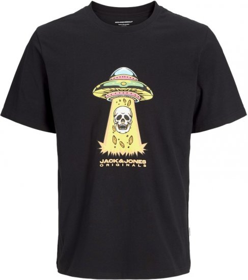 Jack & Jones Anatomy Skull Crew Neck T-Shirt Black - T-shirts - T-shirts Homem Tamanhos Grandes