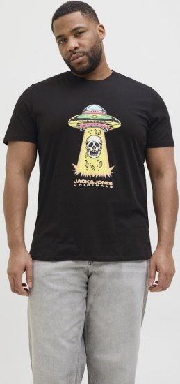 Jack & Jones Anatomy Skull Crew Neck T-Shirt Black - T-shirts - T-shirts Homem Tamanhos Grandes