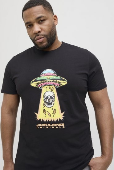 Jack & Jones Anatomy Skull Crew Neck T-Shirt Black - T-shirts - T-shirts Homem Tamanhos Grandes
