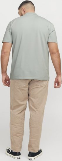 Jack & Jones Fusion Pique Zipper Polo Green/Blue - Pólos - Pólos Tamanhos Grandes Homem