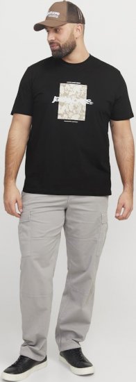 Jack & Jones Tarmac Camo Crew Neck T-Shirt Black - T-shirts - T-shirts Homem Tamanhos Grandes