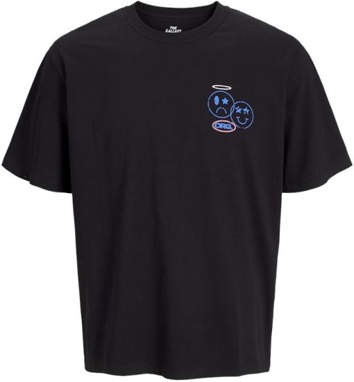 Jack & Jones Compact Crew Neck T-Shirt Black - T-shirts - T-shirts Homem Tamanhos Grandes