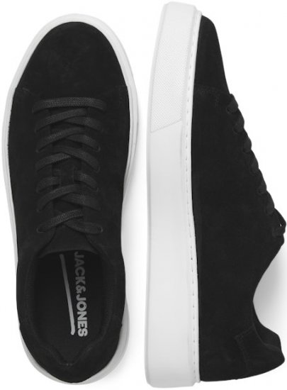 Jack & Jones Stockholm Leather Sneakers Black/Suede - Calçado de homem 40-52 - 