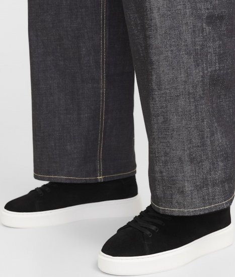 Jack & Jones Stockholm Leather Sneakers Black/Suede - Calçado de homem 40-52 - 