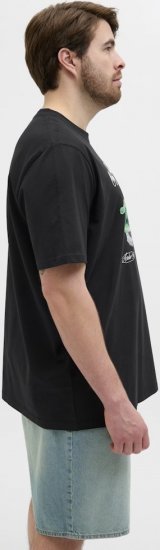 Jack & Jones Hydra Crew Neck T-Shirt Black - T-shirts - T-shirts Homem Tamanhos Grandes