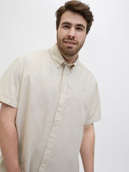 Jack & Jones Summer Shield Short Sleeve Shirt White Pepper - Camisas - Camisas Homem Tamanhos Grandes