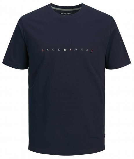 Jack & Jones JJFONT T-Shirt Navy - T-shirts - T-shirts Homem Tamanhos Grandes