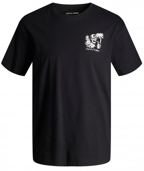 Jack & Jones JJCHILLER With Back Print Black - T-shirts - T-shirts Homem Tamanhos Grandes