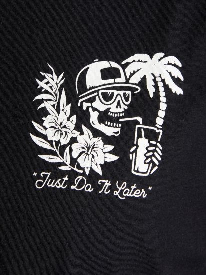 Jack & Jones JJCHILLER With Back Print Black - T-shirts - T-shirts Homem Tamanhos Grandes