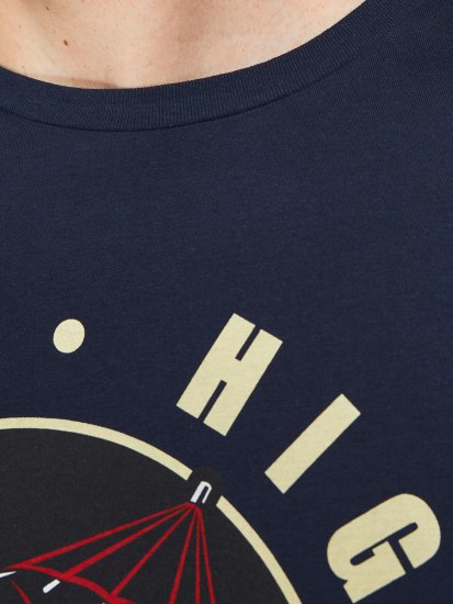 Jack & Jones JJEUSTACE T-Shirt Navy - T-shirts - T-shirts Homem Tamanhos Grandes