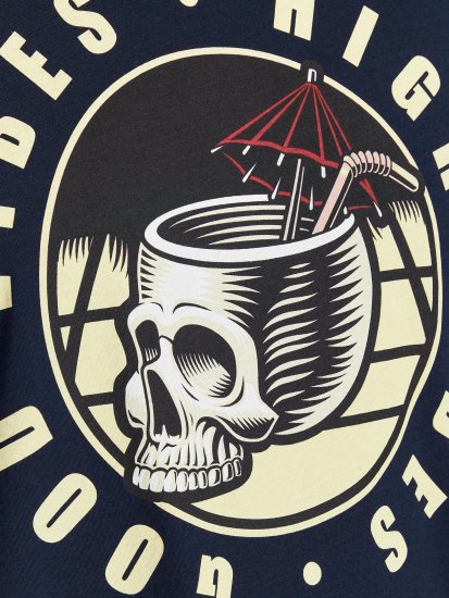 Jack & Jones JJEUSTACE T-Shirt Navy - T-shirts - T-shirts Homem Tamanhos Grandes