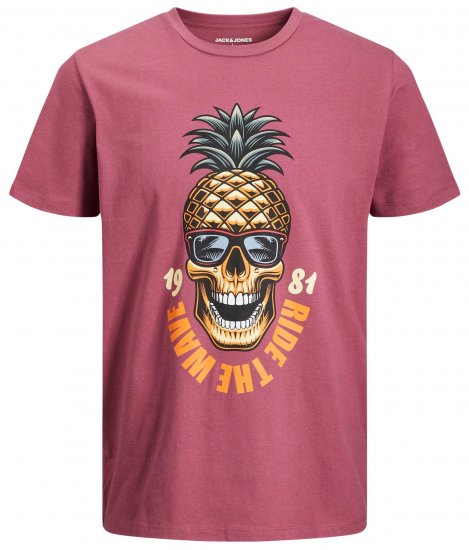 Jack & Jones JJEUSTACE T-Shirt Pink - T-shirts - T-shirts Homem Tamanhos Grandes