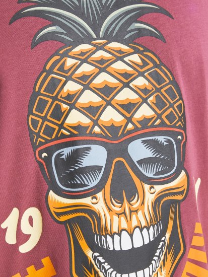 Jack & Jones JJEUSTACE T-Shirt Pink - T-shirts - T-shirts Homem Tamanhos Grandes