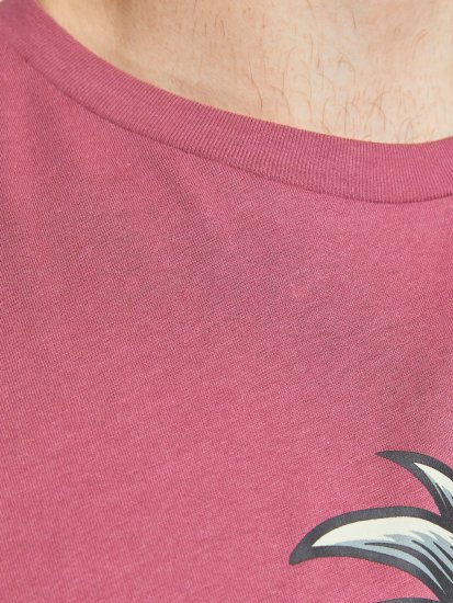 Jack & Jones JJEUSTACE T-Shirt Pink - T-shirts - T-shirts Homem Tamanhos Grandes