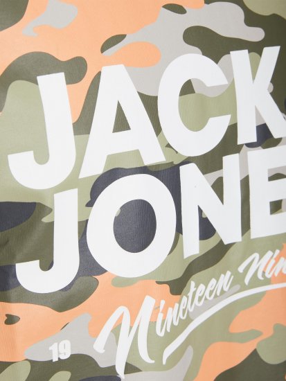 Jack & Jones JJPETE SHAPE Camo Print T-Shirt Navy - T-shirts - T-shirts Homem Tamanhos Grandes
