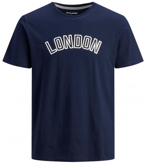 Jack & Jones JJCITY T-Shirt Navy - T-shirts - T-shirts Homem Tamanhos Grandes