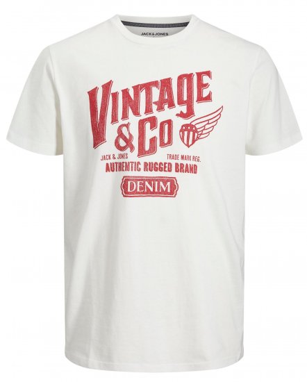 Jack & Jones JJAARON T-Shirt Light Beige - T-shirts - T-shirts Homem Tamanhos Grandes