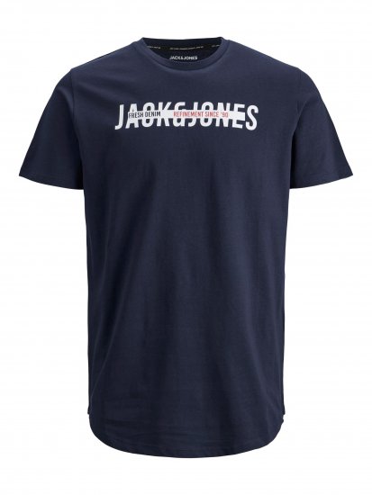Jack & Jones JJTEO T-Shirt Navy - T-shirts - T-shirts Homem Tamanhos Grandes