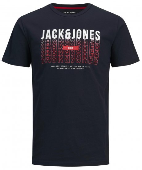 Jack & Jones JJCYBER T-Shirt Navy - T-shirts - T-shirts Homem Tamanhos Grandes