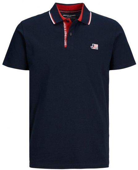 Jack & Jones JCOLOGAN Polo Navy Blazer - Pólos - Pólos Tamanhos Grandes Homem