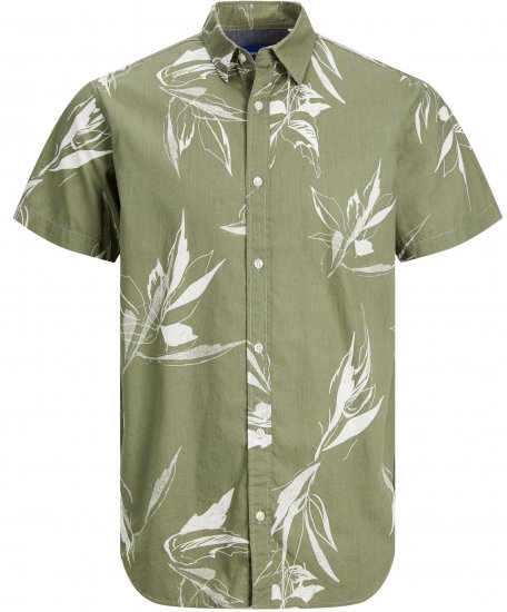 Jack & Jones JORCRAYON AOP Shirt Green - Camisas - Camisas Homem Tamanhos Grandes
