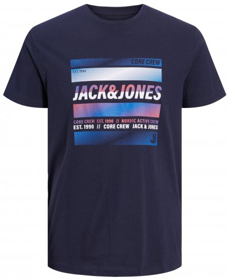 Jack & Jones JCOARC T-Shirt Navy - T-shirts - T-shirts Homem Tamanhos Grandes