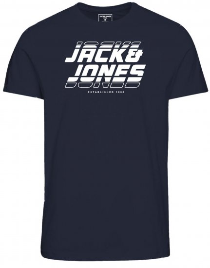 Jack & Jones JCOELLIOT T-Shirt Navy Blazer - T-shirts - T-shirts Homem Tamanhos Grandes