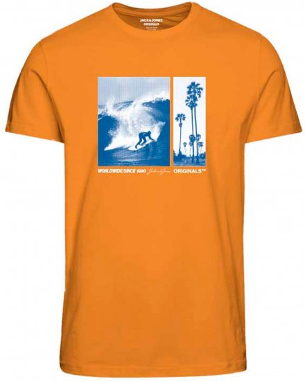 Jack & Jones JORBOOSTER T-Shirt Iceland Poppy - T-shirts - T-shirts Homem Tamanhos Grandes