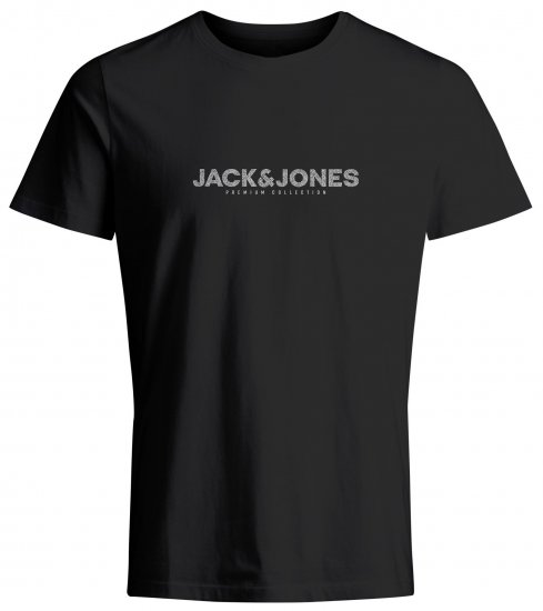 Jack & Jones JPRBLABOOSTER T-Shirt Black - T-shirts - T-shirts Homem Tamanhos Grandes