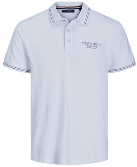 Jack & Jones JPRBLUARCHIE Polo White - Pólos - Pólos Tamanhos Grandes Homem