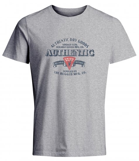 Jack & Jones JPRBLU Vintage T-shirt Grey - T-shirts - T-shirts Homem Tamanhos Grandes