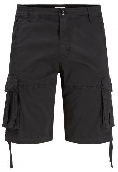 jack & Jones JPSTZEUS Cargo Shorts Black - Calções - Calções Homem Tamanhos Grandes