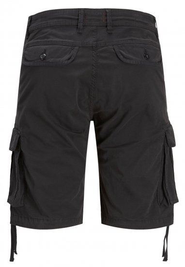 jack & Jones JPSTZEUS Cargo Shorts Black - Calções - Calções Homem Tamanhos Grandes